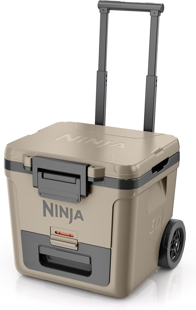 Ninja FrostVault Cooler with Wheels – Insulated Hard Cooler with Temp Dry Storage Drawer