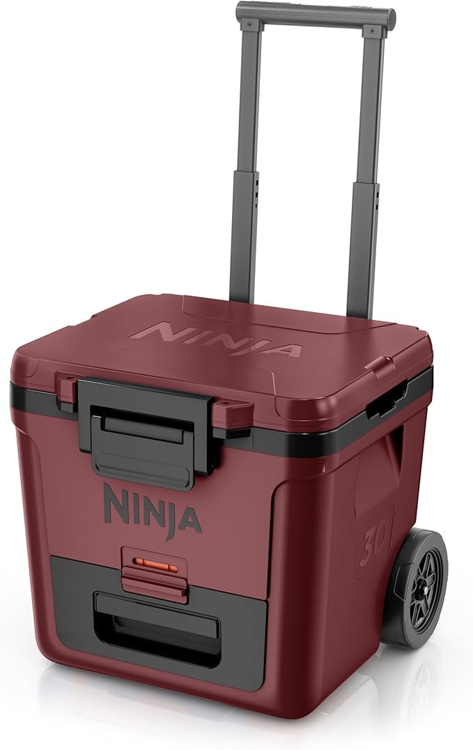 Ninja FrostVault Cooler with Wheels – Insulated Hard Cooler with Temp Dry Storage Drawer