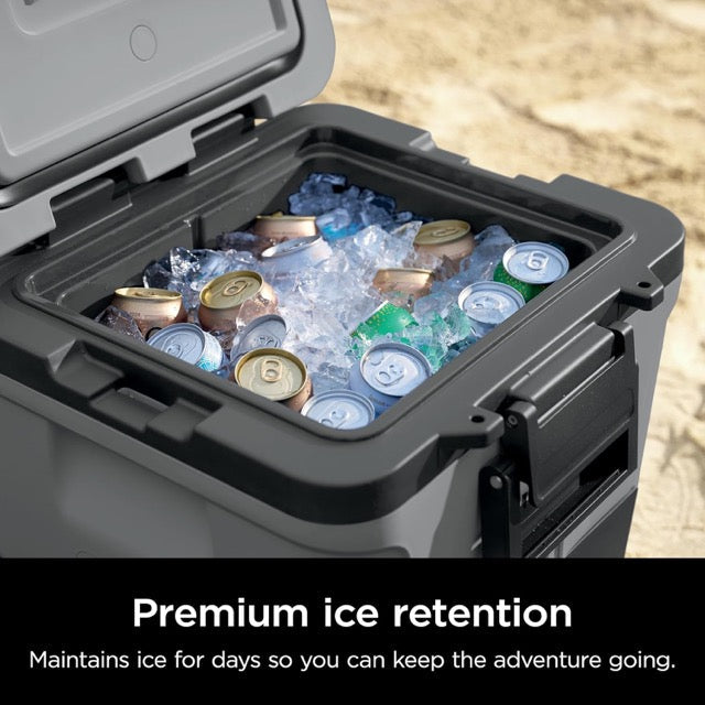 Ninja FrostVault Cooler with Wheels – Insulated Hard Cooler with Temp Dry Storage Drawer