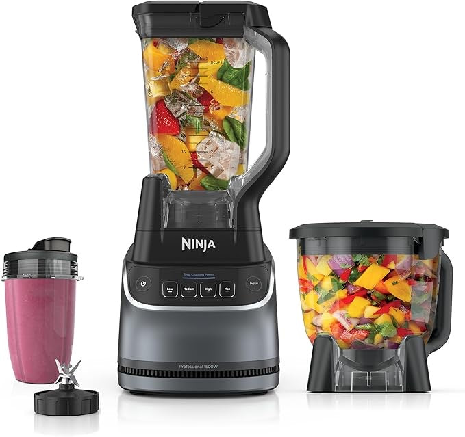 Ninja TB201 Blender – 1800W High-Power Kitchen Blender with 72 oz. Pitcher – Best for Smoothies, Frozen Drinks, Shakes & Veggie Chopping – Black