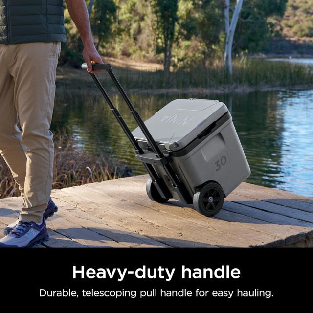 Ninja FrostVault Cooler with Wheels – Insulated Hard Cooler with Temp Dry Storage Drawer